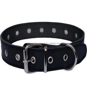 Accesorios personalizados para perros hechos a mano negro marrón cuero Premium banda para cejas diseño personalizado collar extra ancho para perros y Mascotas - Product Image 3