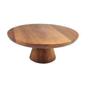 Soporte de pastel de madera de acacia clásico moderno con logotipo personalizado para el hogar y el hotel, restaurantes, bodas y fiestas de cumpleaños, pasteles y postres - Product Image 2