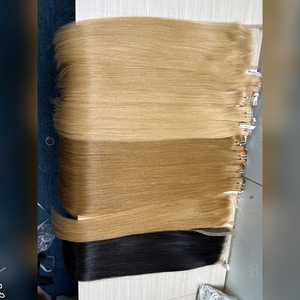 Calidad superior 12A crudo 613 rubio oscuro cutícula alineada vietnamita sedoso recto cabello humano Natural Genius trama paquete ofertas - Product Image 1