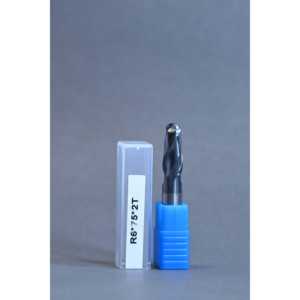 METALDUR 12*75 2 FLAUTE BALLNOSE BLACK 55HRC ALTiAN COATED Mill Molino de extremo de 4 flautas para fresadoras 65HRC Paquete incluido - Product Image 1