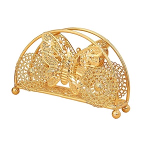Accesorios de vajilla, servilletero de Metal decorativo para mesa modelo con chapado en oro para uso doméstico en Hotel a precio al por mayor - Product Image 6