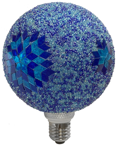 Lámpara globo LED con cuentas azules 3W G125 (F-Bright 2601280-AZ) - Product Image 1