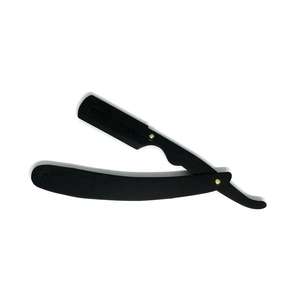 Meilleur rasoir droit de barbier en acier inoxydable noir pour l'épilation |   Rasoir de rasage à rasoir pour hommes, salon de barbier - Product Image 2