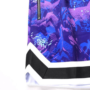 Ropa Deportiva, Conjuntos de Pantalones Cortos de Baloncesto Vintage para Hombre, 100% Poliéster, Logotipo Impreso Personalizado, Secado Rápido, Transpirable, Verano - Product Image 5