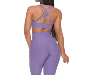 Activewear suave elástico mallas de cintura alta mujeres fitness deportes secado rápido traje de yoga diseño único - Product Image 4