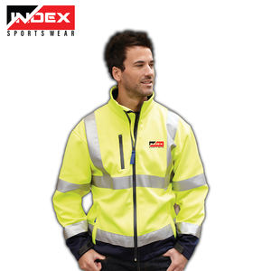 Customizable High Visibility <b>Reflective</b> <b>Safety</b> Jacket Waterproof Hi Vis Road <b>Safety</b> <b>Clothing</b> with Zipper Closure Custom Logo - Product Image 5
