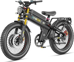 VENTA RÁPIDA aniiokii Versión 2025 A9 Pro Max Bicicleta Eléctrica de Doble Motor de 60V - Product Image 6