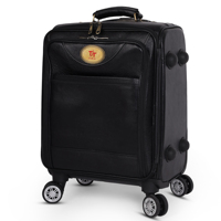Valises à roulettes unisexes en cuir véritable 100 %, 4/2 roues, bagages durables avec serrure – Sac de voyage élégant et pratique
