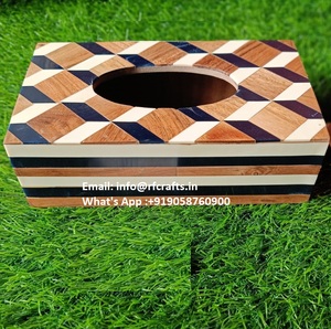 Caja de pañuelos de alta calidad, soporte de pañuelos de primavera para el hogar, fregona de resina de madera, servilletero, caja de pañuelos para sala de estar - Product Image 3