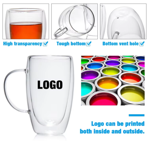 Tazza da <span class=keywords><strong>Caffè</strong></span> in <span class=keywords><strong>Vetro</strong></span> Borosilicato a <span class=keywords><strong>Doppio</strong></span> Strato Resistente al Calore 250/350/450ml Fornitura di Fabbrica - Product Image 5