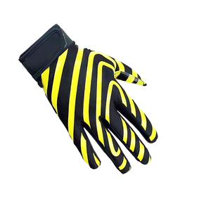Gants de receveur en cuir véritable haute performance, impression par sublimation, couleurs et logo personnalisés, gants de football américain à doigts complets - Product Image 4