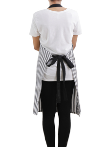 Delantal sin mangas teñido en hilo de algodón 100% raya negra - Product Image 5