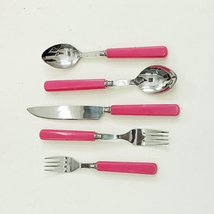 Juego de cubiertos de acero inoxidable multifuncional y ecológico de la colección Bright, con mango hecho a mano en color marrón hueso natural y acabado espejo. - Product Image 3