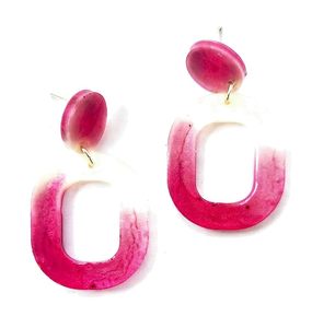 Pendientes de resina brillante con diseño artístico brillante Pendientes de resina transparente de lujo Pendientes de resina llamativos a bajo precio - Product Image 5