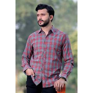Camisa Casual de Algodón para Hombre Unze London, Modelo WILLY a Cuadros, Manga Larga, Tela Popelina, Tallas XL a 6XL, 100% Algodón, Suministro ODM - Product Image 2