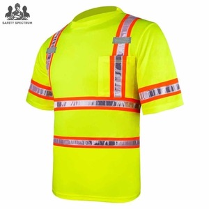 Camisetas de Seguridad de Alta Visibilidad 2025 Premium, Logotipo Personalizado, Venta al por Mayor, 100% Algodón, Impermeables, Reflectantes, Anti-UV, Transpirables - Product Image 2