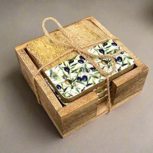 ที่รองแก้วไม้แนวศิลปะทำด้วยมือลวดลายดั้งเดิมที่ซับซ้อนดีไซน์คลาสสิกทนความร้อนเป็นมิตรกับสิ่งแวดล้อม - Product Image 4