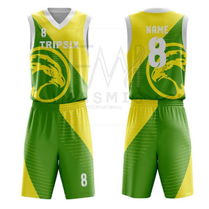 Ropa de entrenamiento de baloncesto transpirable de poliéster 100%, pantalones cortos estampados de buena calidad con conjuntos de uniformes de etiqueta privada - Product Image 1