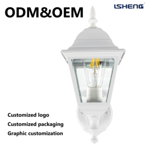 Đèn tường/trần ngoài trời kiểu châu Âu cổ điển, chất liệu nhôm, chân E27, chống nước IP44, điều khiển từ xa - Product Image 6