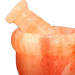 Herramienta de cocina tallada en sal Natural del Himalaya de alta calidad, juego de mortero elegante para moler hierbas y especias o decoración del hogar - Product Image 2