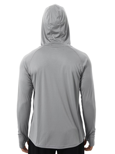 Sweat-shirt à capuche à manches longues pour homme, protection solaire UPF 50+, séchage rapide, respirant, athlétique, pour la salle de sport, la pêche, le cyclisme, broderie - Product Image 4