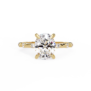 Art Deco Oval <b>Bubble</b> Band Lab Grown Diamond Rings 14K Solid Gold <b>Wedding</b> Rings Engagement Rings IGI Certified Factory Wholesale - Product Image 5