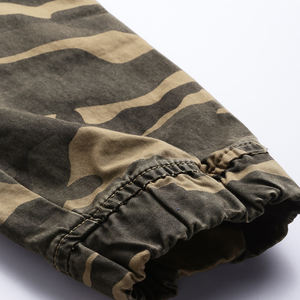 2022 hommes Sport taille haute Cargo pantalon réfléchissant poches de piste léger Nylon tissu foncé lavage décontracté élastique taille - Product Image 2