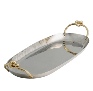 Plateau décoratif en métal en aluminium de conception martelée pour la cuisine et le dessus de table - Product Image 4