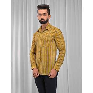 Chemise pour homme, 100% coton, imprimée avec des motifs floraux à pois, décontractée, manches longues, options de tissu popeline Oxford, fabrication ODM/OEM - Product Image 3