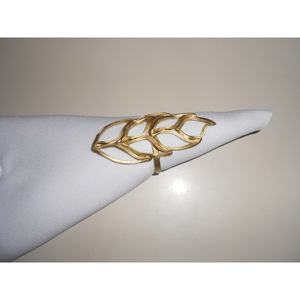 Anneaux de serviette en laiton carrés modernes pour table élégante finition dorée accessoires de salle à manger en métal pour banquets et décoration intérieure - Product Image 6