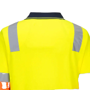 Người đàn ông của biểu tượng tùy chỉnh Hi vis cho Polo T-Shirts rắn khả năng hiển thị cao thoáng khí an ninh phản chiếu quần áo dài tay áo in - Product Image 4