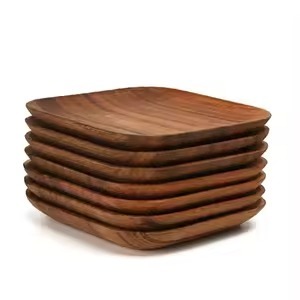Sous-verres carrés en bois finis en noyer de qualité supérieure couvercle en verre de table pour tapis et tampons d'ustensiles de cuisine - Product Image 3