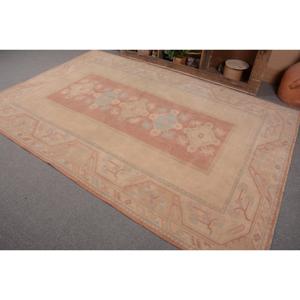 6.2x9.1 ft Rug, Turkish Vintage Rug, <b>Brown</b> Abstract Rug - Product Image 2