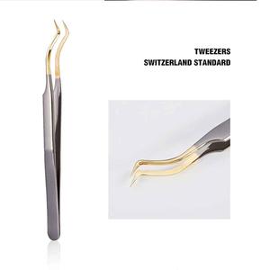 Prix usine haute qualité en acier inoxydable résistance à l'acide cils pince à épiler Kit d'outils de beauté pince à épiler Extension de cils - Product Image 5
