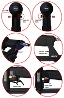 GATX Agrafeuse pneumatique industrielle DIY GT-1013JAAL2 prise de vue simple/continue avec source d'air pour ongles Brad Garantie 1 an