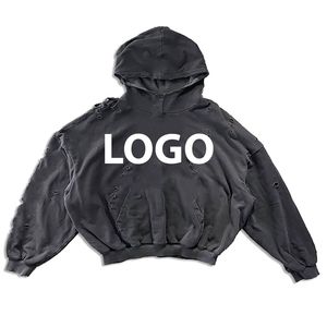 Vêtements confortables Hommes Distressed Hoodies Adultes Utiliser Hommes Distressed Hoodies Léger Hommes Distressed Hoodies - Product Image 2