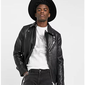 แจ็กเก็ตหนังแท้สำหรับผู้ชายแขนยาวดีไซน์ใหม่ล่าสุด - Product Image 2