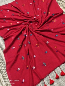 VESTIDO SAREE DE ALGODÓN MAL ECOLÓGICO, LIGERO Y TEJIDO, IDEAL PARA EL VERANO, PARA NIÑAS Y MUJERES, PERFECTO PARA BODAS - Product Image 4