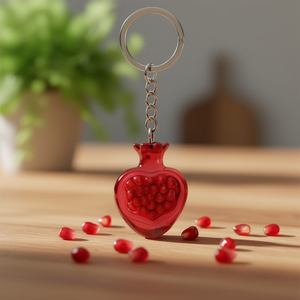 Llavero de poliéster con forma de granada, elegantes llaveros de cristal - Product Image 3