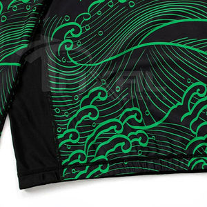 High Quality MMA BJJ Rash Guard with Tight Fit Long Lasting Sublimated Graphics Front Logo Two Sleeve Version for <b>Women</b> - Product Image 5