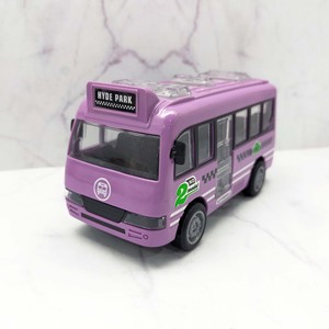 Mini autobús urbano púrpura en juguete de muebles ABS para decoración de casa de muñecas creando un mundo en miniatura - Product Image 1