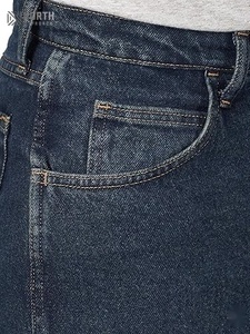 Jeans de Mezclilla Azul Sólido para Hombre, Estilo Informal y Formal de Negocios, Corte Recto y Ajustado, Transpirables, Servicio OEM, Estilo Hip Hop, Primavera-Otoño - Product Image 5