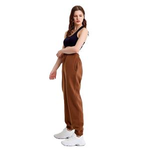 Pantalons de jogging pour femmes de qualité supérieure |   Pantalons de survêtement en polaire chauds |   Vêtements décontractés confortables à taille haute pour la saison hivernale - Product Image 3
