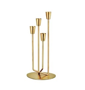 Bougeoir antique en métal de vente décoration de maison d'hôtel de mariage support de chandelier de chevet de pièce maîtresse en bas quantité minimale de commande - Product Image 6