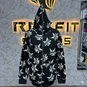 เสื้อฮู้ดสำหรับผู้ชายเสื้อฮู้ดแบบมีซิปพิมพ์ลายพัฟฉลากตามสั่ง - Product Image 1