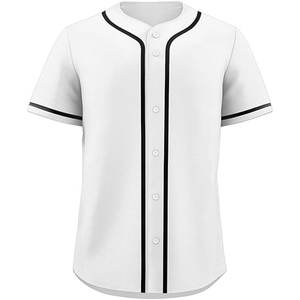 Conjunto de camiseta de béisbol de malla de poliéster y algodón barato de alta calidad personalizado sublimación al por mayor camiseta de béisbol sólida para hombre - Product Image 6