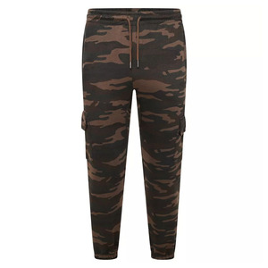 Bas quantité minimale de commande lourd coton Polyester brossé hommes pantalons Sport Logo personnalisé entraînement Patchwork hommes pantalons de survêtement - Product Image 1