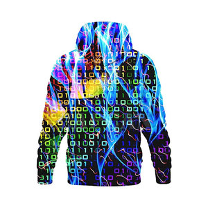 Sweat-shirts à capuche pour hommes, fabriqués professionnellement, imprimés en 3D, design personnalisé, col à capuche, respirant, coton/polyester, séchage rapide - Product Image 2