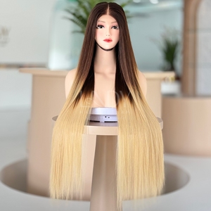 วิกผมทรงตรงสีบลอนด์ไล่ระดับสำหรับเด็กผมมนุษย์จากเวียดนาม100% - Product Image 1