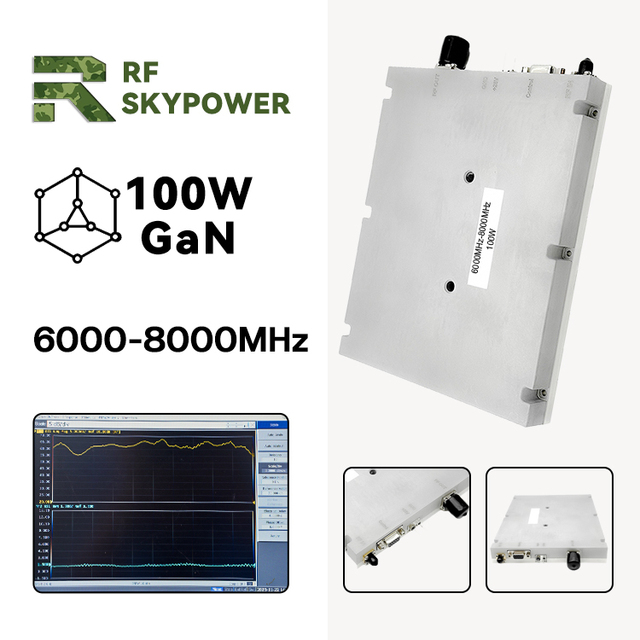 100W 6GHz-8GHz GaN Solid State High Output Power Communication Security Testing C-Band Anti UAV RF Power Amplifier Module
